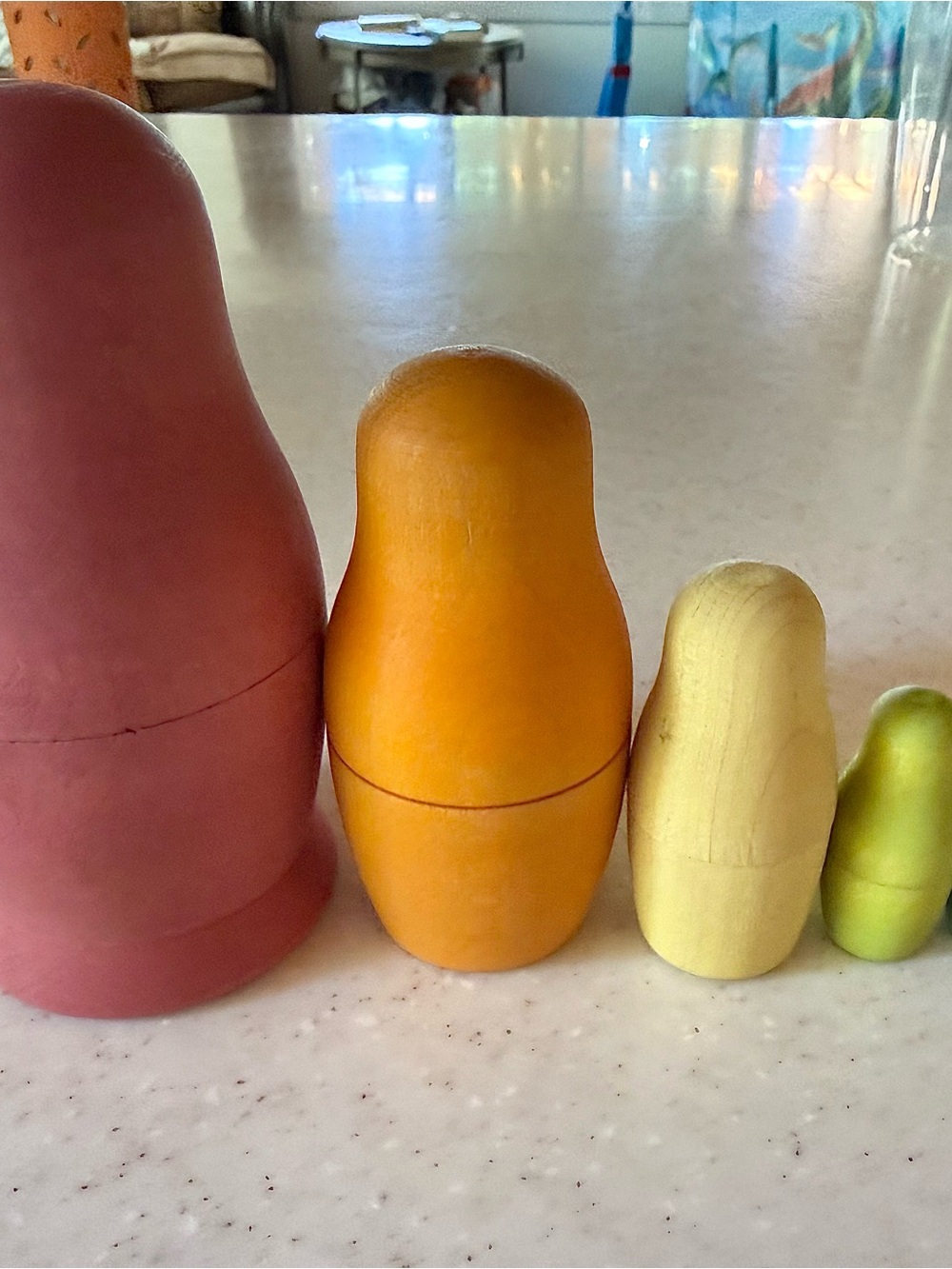 GRIMMS Nesting Dolls Set - Yellow, Orange, Pink, Green